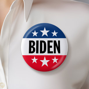 Joe Biden 2024 - Simple Stars Can Change Colours 6 Cm Round Badge