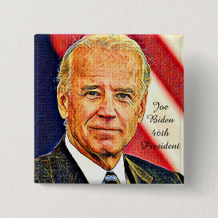 Joe Biden-46th President_ 15 Cm Square Badge
