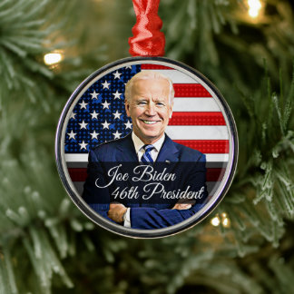 Joe Biden 46th President Keepsake Souvenir 2020 Metal Tree Decoration