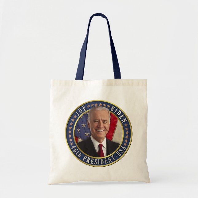 Joe Biden 46th President USA Commemorative Photo Tote Bag (Front)