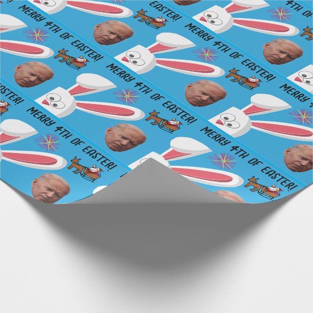 JOE BIDEN 4TH OF EASTER CHRISTMAS FUNNY   WRAPPING PAPER (Corner)