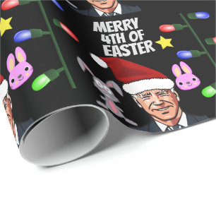 JOE BIDEN 4TH OF EASTER CHRISTMAS FUNNY WRAPPING WRAPPING PAPER