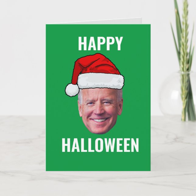  Joe Biden 4th Of July Happy Halloween Holiday Card (Front)