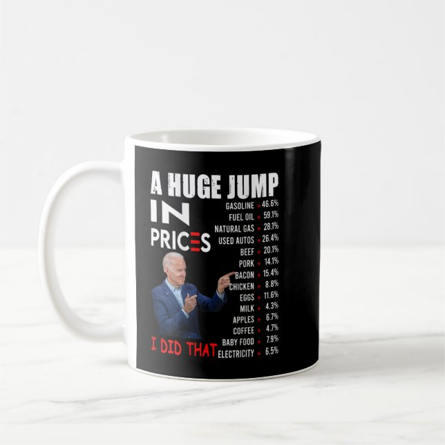 Joe Biden A Huge Jump In Prices I Did That Saying. Coffee Mug (Left)