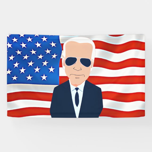 Joe Biden  American Flag 2024 Election Banner (Horizontal)