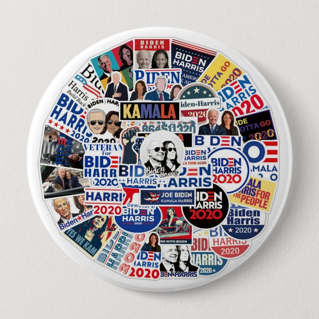 Joe Biden and Kamala Harris 2020 10 Cm Round Badge (Front)