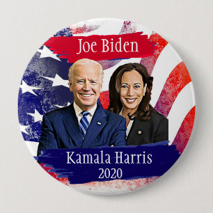 Joe Biden and Kamala Harris 2020 US Election 10 Cm Round Badge