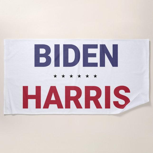 Joe Biden and Kamala Harris (2020 US Election) Beach Towel (Front)
