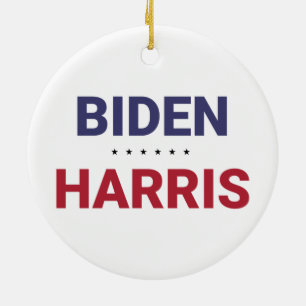 Joe Biden and Kamala Harris (2020 US Election) Ceramic Tree Decoration