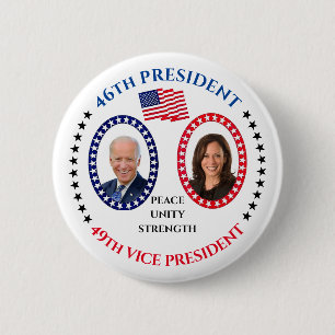 Joe Biden and Kamala Harris 6 Cm Round Badge