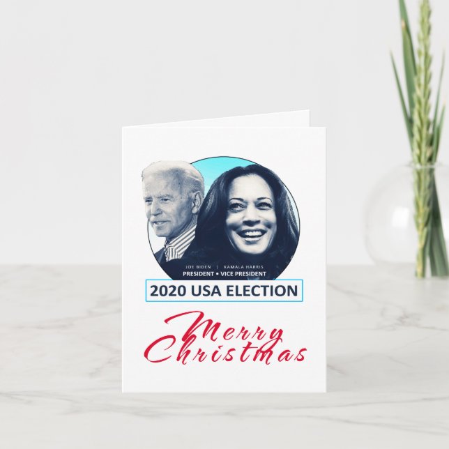 Joe Biden and Kamala Harris Merry Christmas Card (Front)