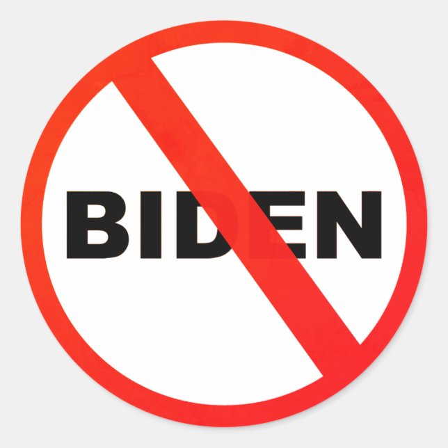 Joe Biden anti popular political Classic Round Sticker (Front)