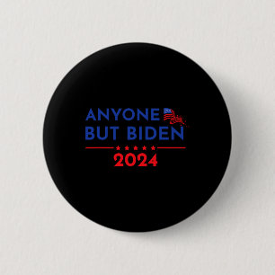 Joe Biden Anyone But Biden 2024 Trump 1  6 Cm Round Badge