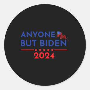 Joe Biden Anyone But Biden 2024 Trump 1  Classic Round Sticker