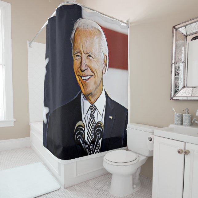 Joe Biden Art Shower Curtain (In Situ)