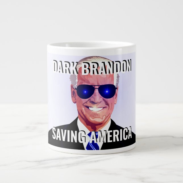 Joe Biden as Dark Brandon  Giant Coffee Mug (Front)