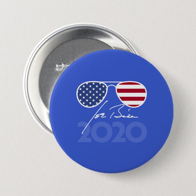 Joe Biden Aviators 2020 7.5 Cm Round Badge (Front & Back)