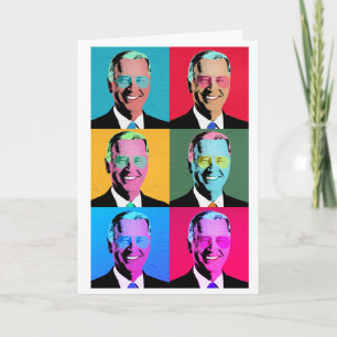 Joe Biden Aviators Pop Art Painting Card