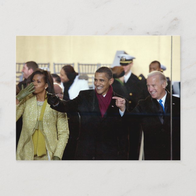 Joe Biden & Barack & Michele Obama Postcard (Front)