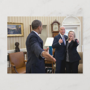 Joe Biden, Barack Obama & Hillary Clinton Postcard