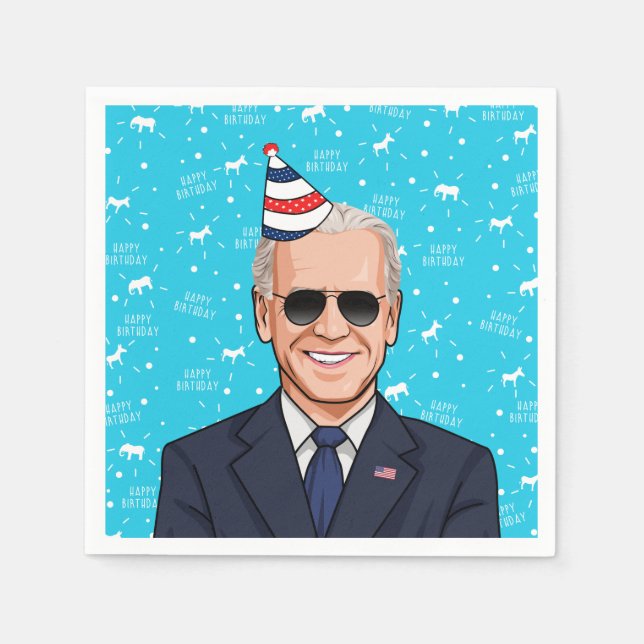 Joe Biden Birthday Napkin (Front)