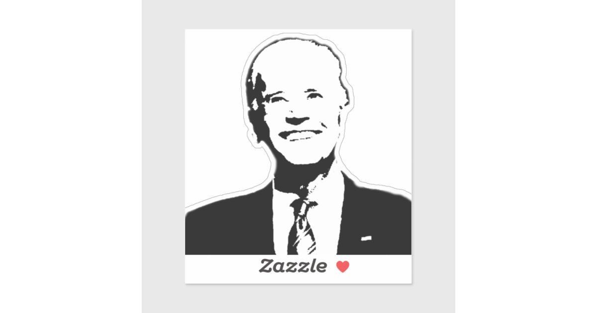 Download Joe Biden Black & White Form Vinyl Sticker | Zazzle.co.uk