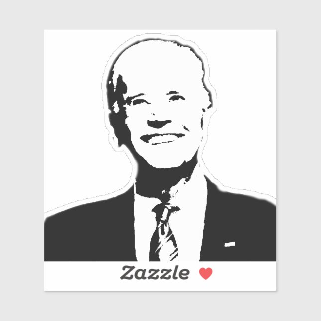 Joe Biden Black & White Form Vinyl Sticker (Sheet)