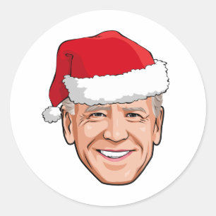 Joe Biden Christmas Classic Round Sticker