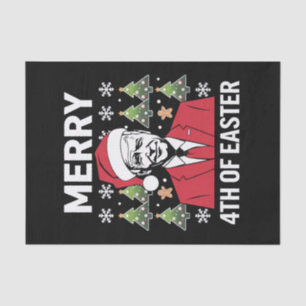 Joe Biden Christmas Santa Hat Merry 4th Of Easter Tissue Paper