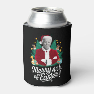 Joe Biden Christmas Santa Merry 4th Of Easter Xmas Can Cooler