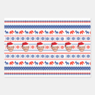 Joe Biden Christmas Wrapping Paper Sheet