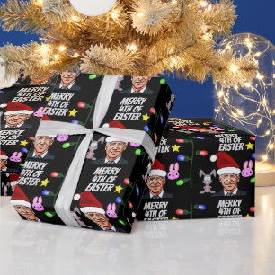 JOE BIDEN CONFUSED CHRISTMAS FUNNY  WRAPPING  PAPER