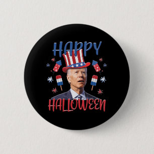 Joe Biden Confused Merry 4th Of Halloween Fourth O 6 Cm Round Badge