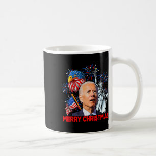 Joe Biden Confused Patriotic Merry Christmas For 4 Coffee Mug