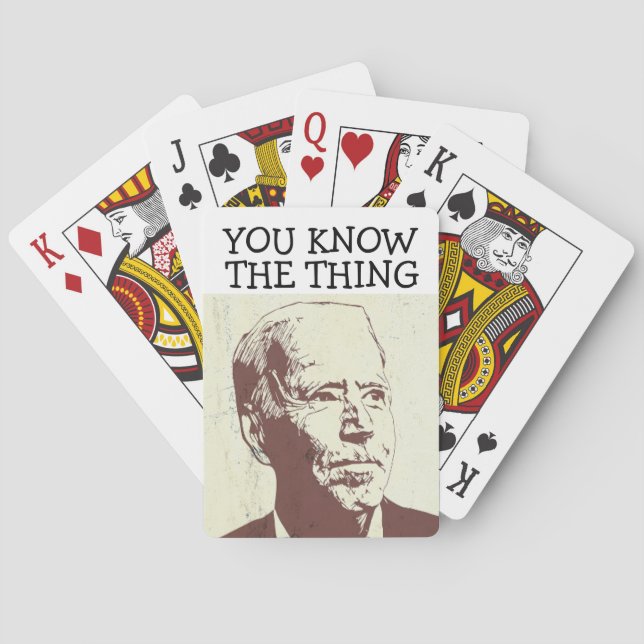 JOE BIDEN CONFUSED "THE THING" PLAYING CARDS (Back)