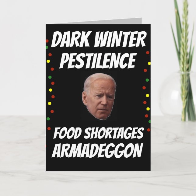 JOE BIDEN DARK WINTER FUNNY CHRISTMAS CARDS (Front)