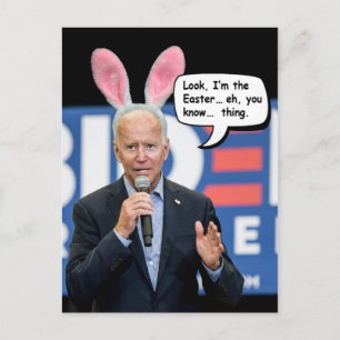 Joe Biden Easter Bunny Postcard