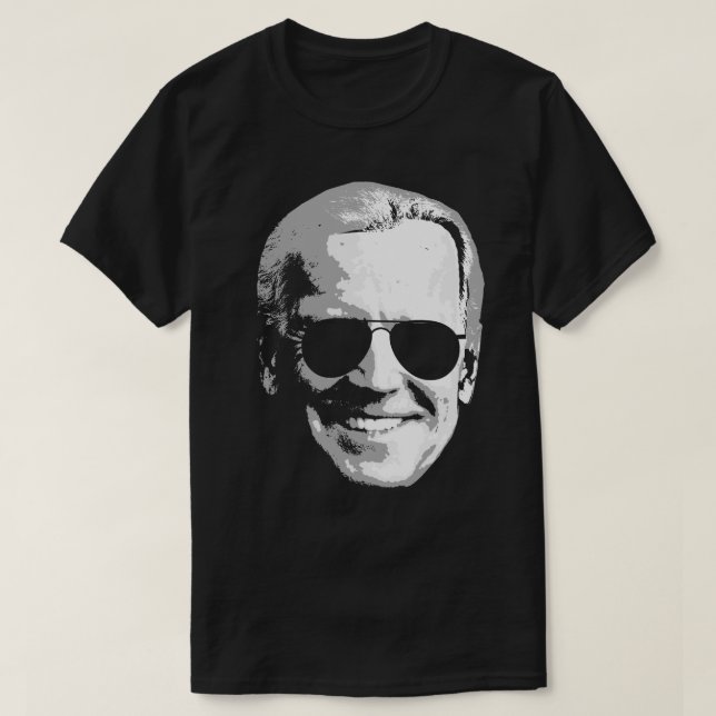 Joe Biden Face with Aviators T-Shirt (Design Front)