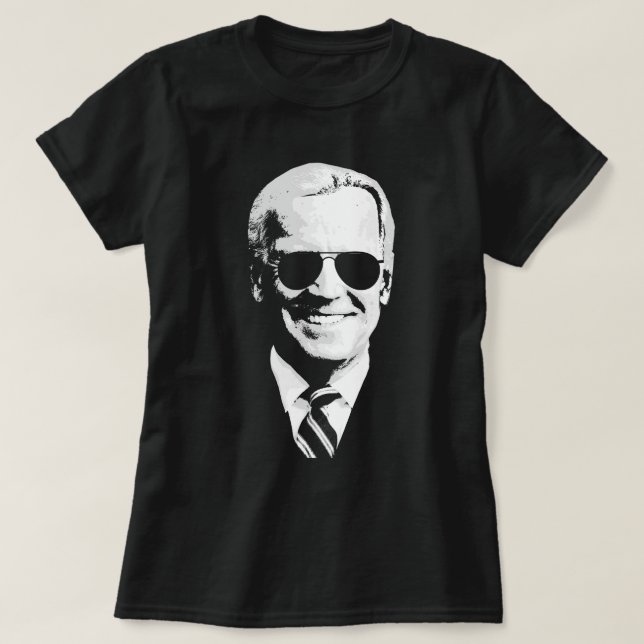 Joe Biden Face with Aviators T-Shirt (Design Front)