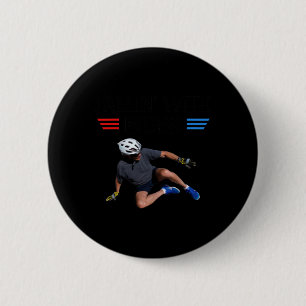 Joe Biden Falling Off Bicycle Biden Bike Meme Funn 6 Cm Round Badge