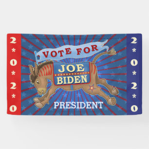 Joe Biden for President 2020 Democrat Donkey Banner