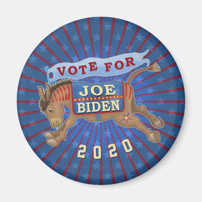 Joe Biden for President 2020 Democrat Donkey Magnet (Front)