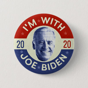 Joe Biden for President 2020 Democrat Photo Retro 6 Cm Round Badge