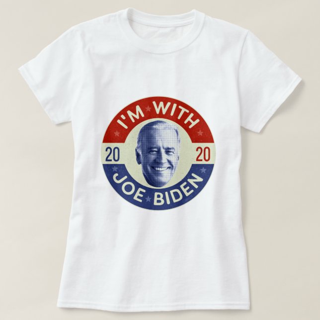 Joe Biden for President 2020 Democrat Photo Retro T-Shirt (Design Front)