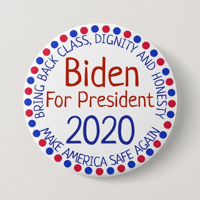 Joe Biden for President Election 2020 Button (Front)