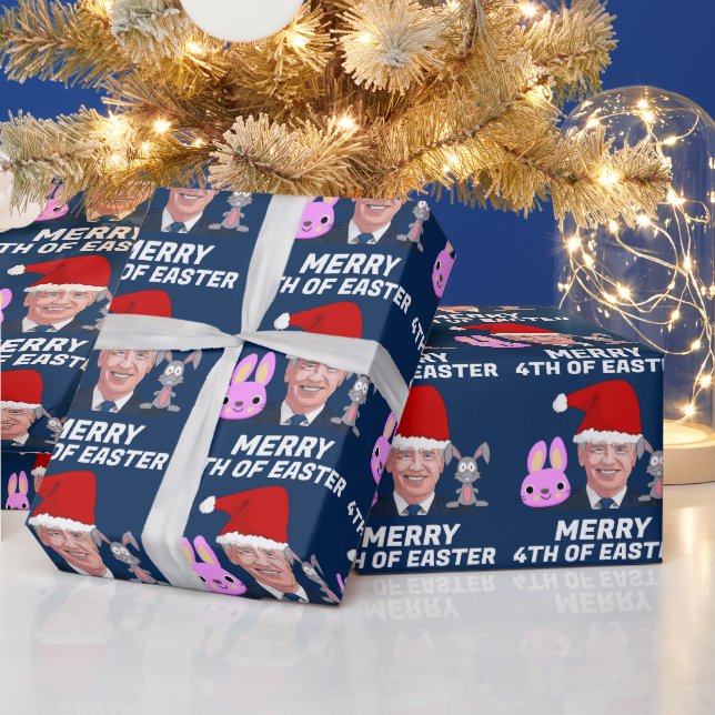 JOE BIDEN FUNNY CONFUSED CHRISTMAS WRAPPING PAPER (Holidays)