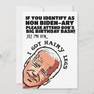 JOE BIDEN FUNNY PARTY CUSTOM Invitations