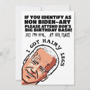 JOE BIDEN FUNNY PARTY CUSTOM Invitations