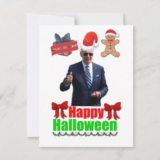 Joe Biden Happy Halloween Christmas Card