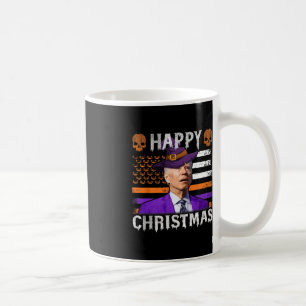 Joe Biden Happy Halloween Happy Christmas US Flag Coffee Mug